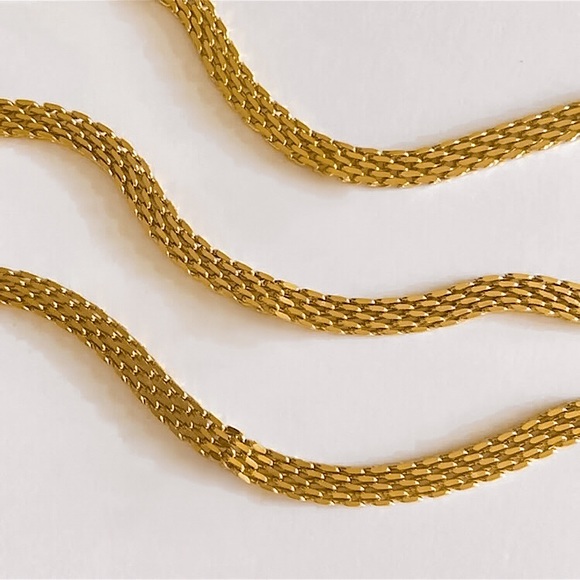 🔵𝟲𝟱%𝗢𝗙𝗙 𝗯𝘂𝗻𝗱𝗹𝗲𝘀 𝟯+🔵 NEW Gold Watch Band Bold Stainless Steel Necklace - Picture 9 of 13